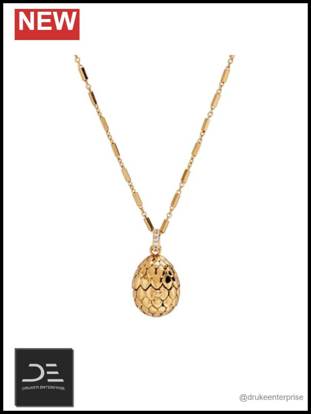 Alex & Ani House of Dragon Gold Plated Dragon Egg Locket Necklace
